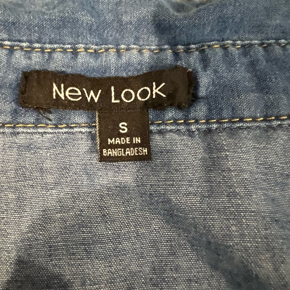 New Look Women's Denim Button-Down Shirt in Blue - Picture 9 of 10